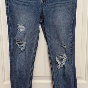 Old Navy Rockstar Super Skinny High Rise Women’s Blue Jeans Denim 8 Distressed